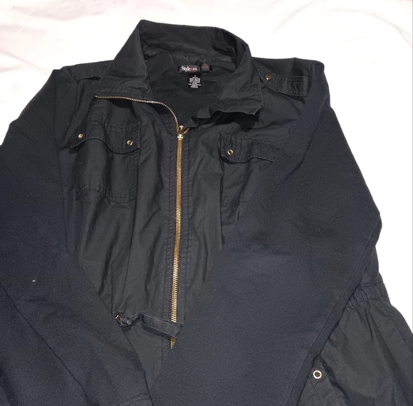 Style & Co Lightweight sport Jacket Black large Women's used in great con - Picture 1 of 6
